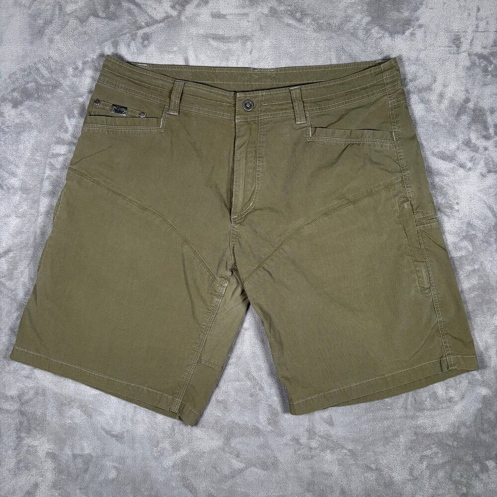 KÜHL Renegade Hiking Shorts Men’s 38 Olive Green Outdoor Stretch